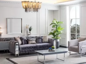 solo gümüş koltuk takımı – detay görünüm