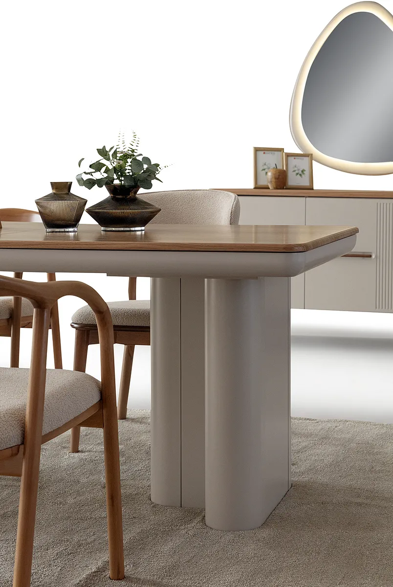 Lotus Yemek Odası Takımı lotus yemek odası takımı – detay görünüm