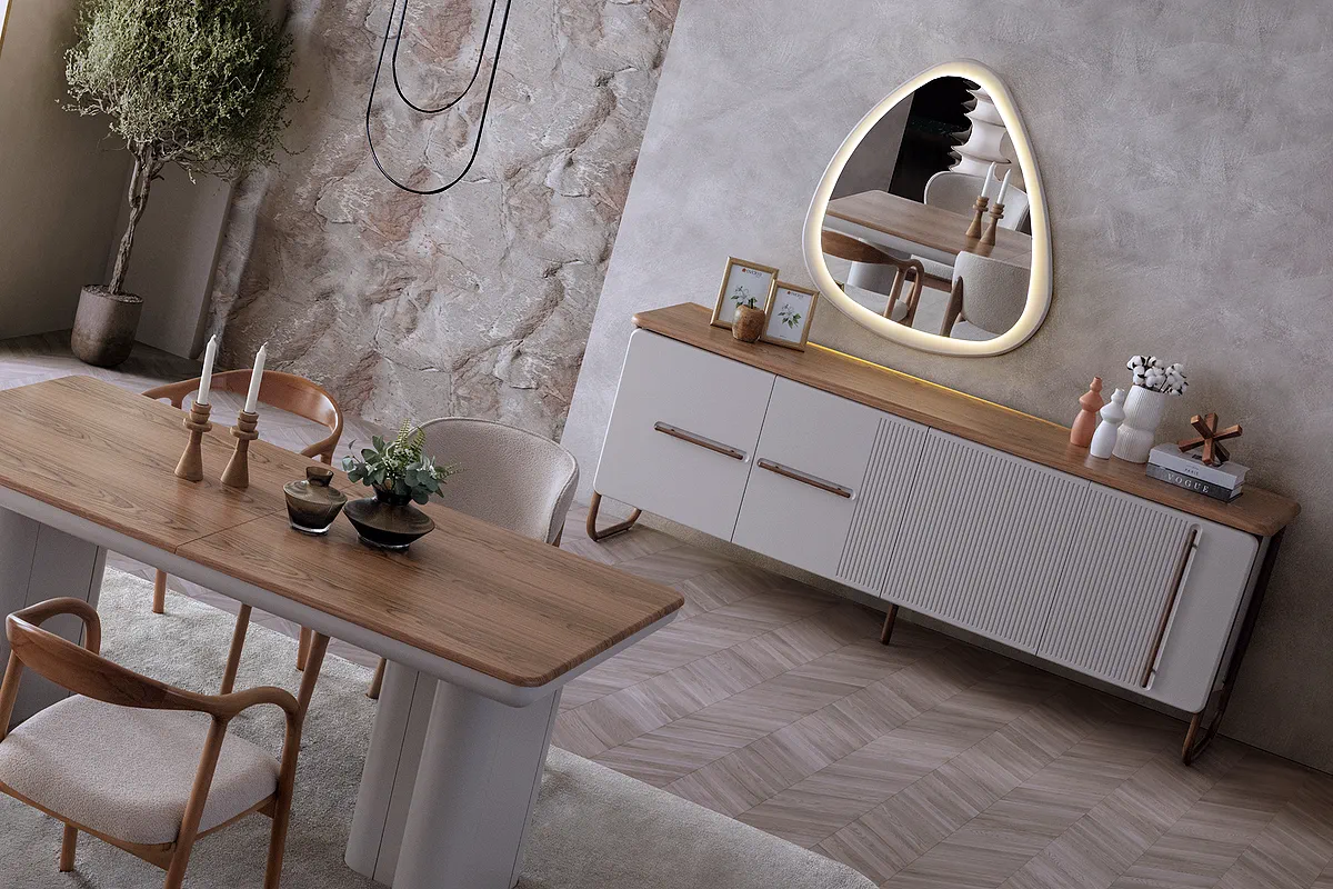 Lotus Yemek Odası Takımı lotus yemek odası takımı – detay görünüm